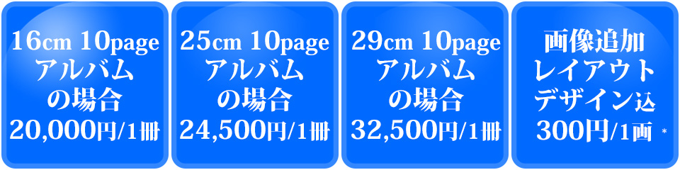 アクリル表紙アルバム費用について