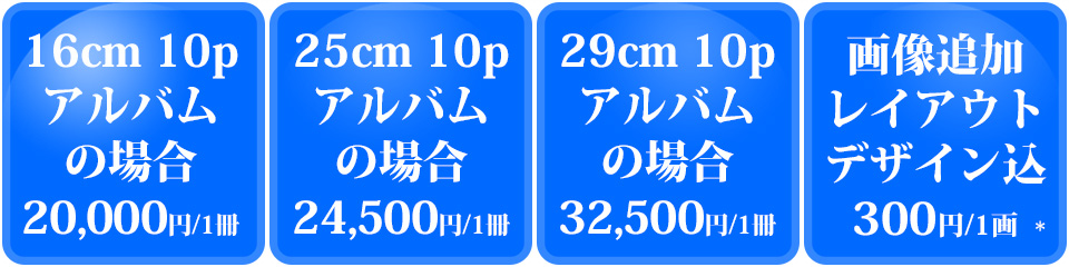 アクリル表紙アルバム費用について
