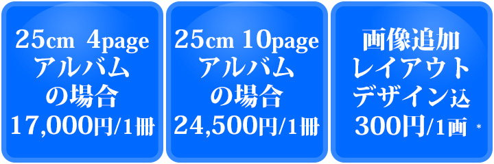 アクリル表紙アルバム費用について