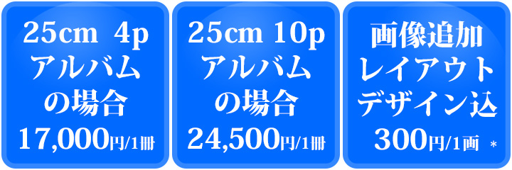 アクリル表紙アルバム費用について