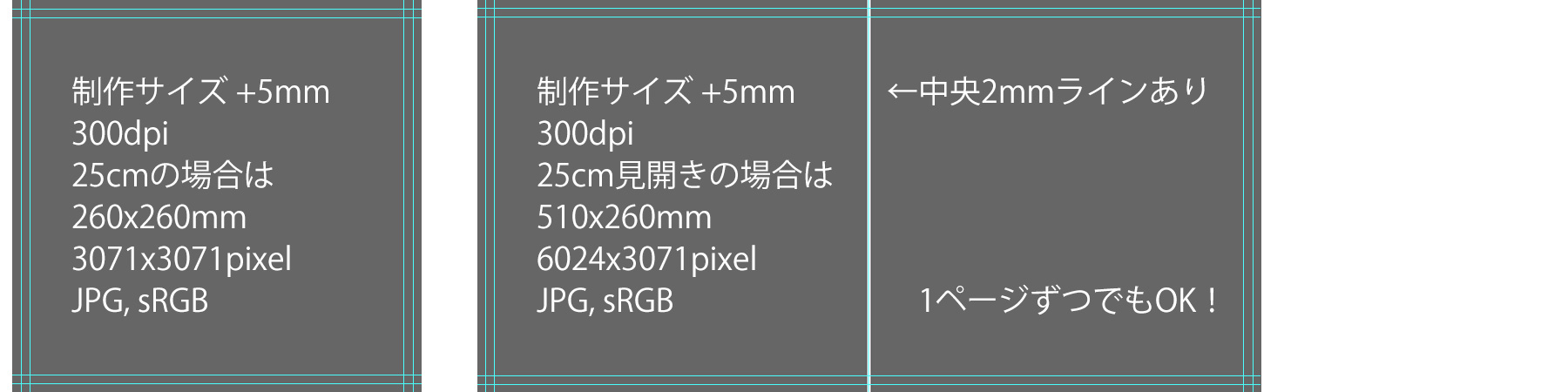 アクリル表紙アルバム_サイズ参考